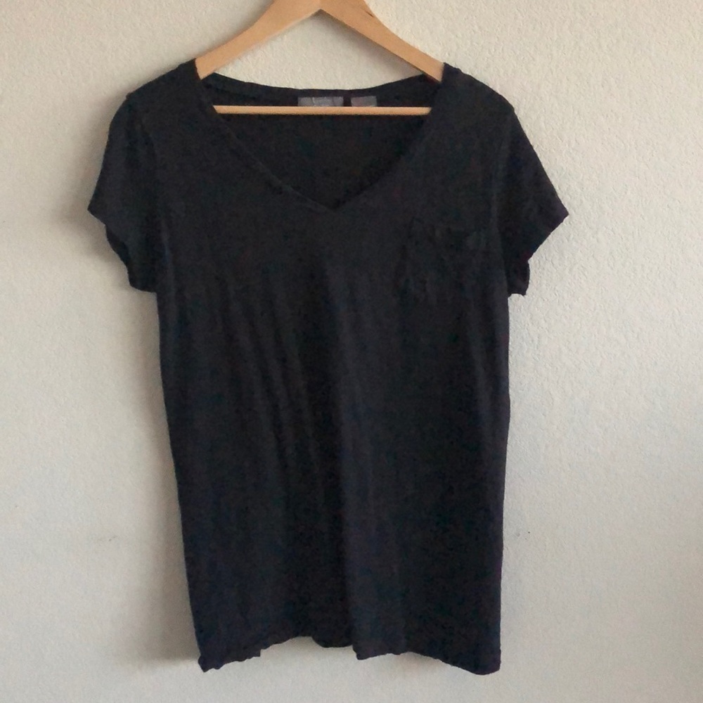 EUC Kersh Essentials Black VNeck Tee SZ XL